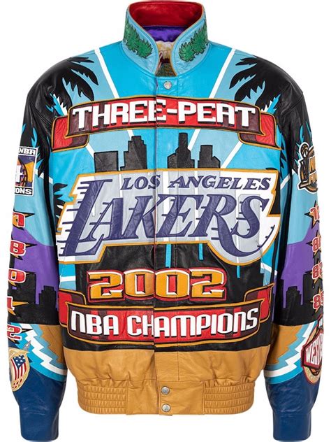 lakers 3 peat jacket replica|Buy Jeff Hamilton Lakers 2002 3Peat Leather Jacket .